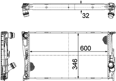 RADYATÖR BMW 3 SERİSİ E90 04-11, 3 TOURING E91 04-12, 3 CABRIO E93 07-13 