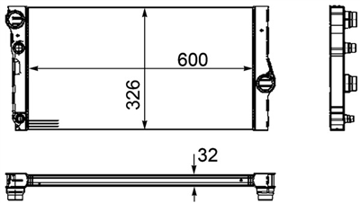 RADYATÖR BMW 5 GT F07 09-17, 5 SERİSİ F10 09-16, 5 TOURING F11 09-17 