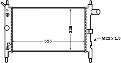 RADYATÖR OPEL ASTRA F HB 1.4 I 91-98, 1.4 SI 92-98, 1.4 I 16V 96-98, 1.8 I 16V 91-98, 2.0 I 16V 95-98 