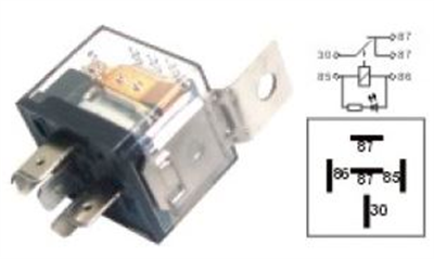 ROLE ŞEFFAF LEDLI 12V 5 PIN CIFT VR4520 