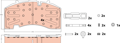 RÖMORK AKS BALATASI ARKA (Knorr Bremse SK7