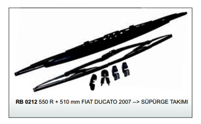 SİLECEK SÜPÜRGESİ 550MM+510MM RB0212 FIAT DUCATO 07 => ] 