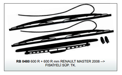 SİLECEK SÜPÜRGESİ [600600 MM] FISKİYELİ RB0480 MASTER II 01-10-DAILY II-III 99-06-06>-MOVANO 01-10 