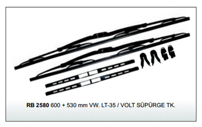 SİLECEK SÜPÜRGESİ 600MM+530MM RB2580 VWLT35-VOLT TAKIM 