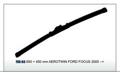 SİLECEK SÜPÜRGESİ 650MM+450MM RB92 FORD FOCUS AEROTWİN 05> TAKIM 