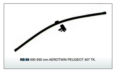 SİLECEK SÜPÜRGESİ 690MM+690MM SOL RB98 UNIVERSAL AEROTWİN TAKIM 