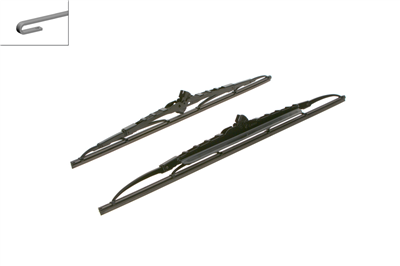 SİLECEK SÜPÜRGESİ SET ÖN TWIN RÜZGARLIKLI 530/450MM VOLKSWAGEN CADDY II 1.4 95-04, 1.6 95-97, RENAULT CLIO II 1.2 16V 01=>, 1.4 98-05, 1.6 98-05, 2.0 16V SPORT 04=> 