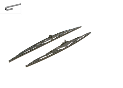 SİLECEK SÜPÜRGESİ SET ÖN TWIN RÜZGARLIKLI 600/550MM VOLVO S60 I 2.0 T-2.4 00-10, 2.5 T 03-10, 2.4 T 00-10 