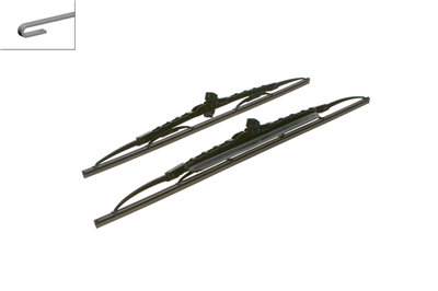 SİLECEK SÜPÜRGESİ SET ÖN TWIN RÜZGARLIKLI 550/475MM ALFA ROMEO 145 1.4-1.6 I.E. 16V 96-01, 1.8 I .E. 16V 98-01, 2.6 16V 98-01, 1.9 TD 94-99, 1.9 JTD 99-01 