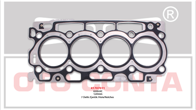 SİLİNDİR KAPAK CONTASI 7 DELİK 1.65MM FORD FOCUS, FIESTA 1.6 16V TDCI 
