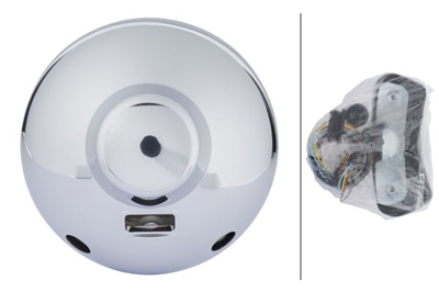 SİS LAMBASI 3000 NİKEL METAL GÖVDE MAVİ CAM AMPÜL P 