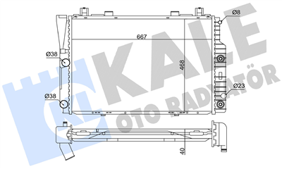 SU RADYATÖRÜ AL/PL/BRZ 300 SE-300 SEL -S 320-S 280 667x468x42 