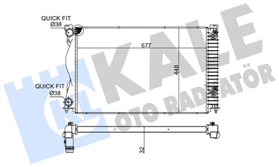 SU RADYATÖRÜ AL/PL/BRZ AUDI A6 2.0 TFSI 2.0 TDI 05=> 677X448X32 