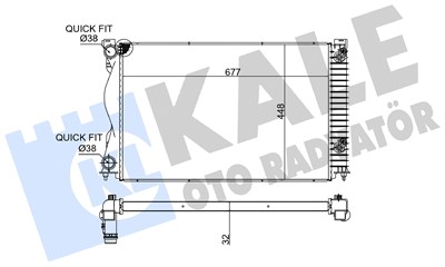 SU RADYATÖRÜ AL/PL/BRZ AUDI A6 2.0 TFSI 2.0 TDI 05=> 677X448X32 