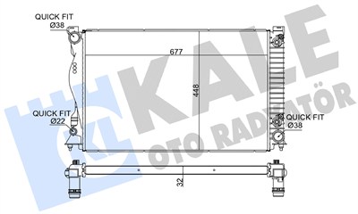 SU RADYATÖRÜ AL/PL/BRZ AUDI A6 OTOMATIK 3.0 TFSI, 2.8-3.2-3.1 FSI 05-11 (677X448X32) 