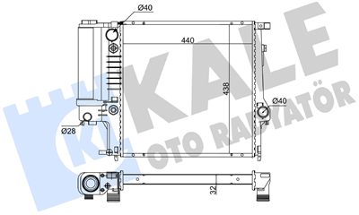 SU RADYATÖRÜ AL/PL/BRZ BMW 3 E30-E36 87-94 438x438x34MM 