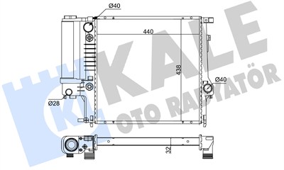 SU RADYATÖRÜ AL/PL/BRZ BMW 3 E30-E36 87-94 438x438x34MM 