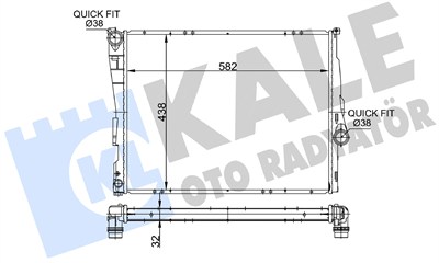 SU RADYATÖRÜ AL/PL/BRZ BMW 3 E46 Z4 E85 582x449x32 