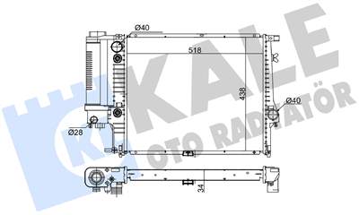 SU RADYATÖRÜ AL/PL/BRZ BMW 5 SERİSİ E34 89-95 (518x438x34) 