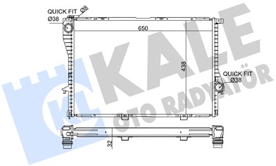 SU RADYATÖRÜ AL/PL/BRZ BMW 5 SERİSİ E39 96-04, 7 SERİSİ E38 95-01 