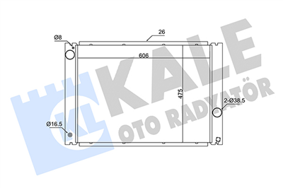 SU RADYATÖRÜ AL/PL/BRZ BMW 5 SERİSİ E60 03-10, 6 SERİSİ E63 04-10, 7 SERİSİ E65, E66, E67 03-08 