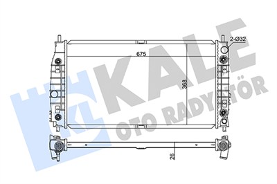 SU RADYATÖRÜ AL/PL/BRZ CHRYSLER 300M 2.7 V6 24V 98-04, 3.5 V6 24V 98-04 