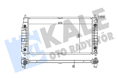 SU RADYATÖRÜ AL/PL/BRZ CHRYSLER 300M 2.7 V6 24V 98-04, 3.5 V6 24V 98-04 