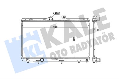 SU RADYATÖRÜ AL/PL/BRZ COROLLA/COMPACT/LIFTBACK/WAGON (AE101) 1.3 12V / 1.3 XLI / 1.6 SI 92-00 
