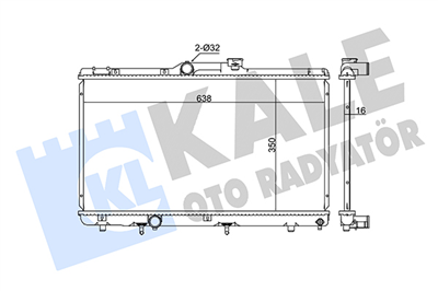 SU RADYATÖRÜ AL/PL/BRZ COROLLA/COMPACT/LIFTBACK/WAGON (AE101) 1.3 12V / 1.3 XLI / 1.6 SI 92-00 