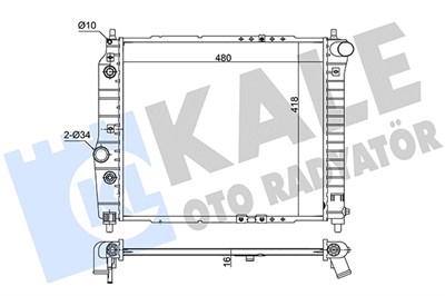 SU RADYATÖRÜ AL/PL/BRZ DAEWOO KALOS 1.2 03=> (480x418x16) 