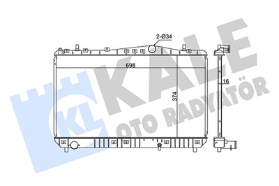 SU RADYATÖRÜ AL/PL/BRZ DAEWOO LACETTI, REZZO 1.4-1.6-1.8374x698x16