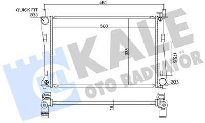 SU RADYATÖRÜ AL/PL/BRZ FORD FIESTA, FUSION 1.4-1.602-06