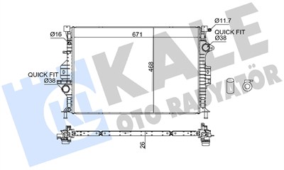 SU RADYATÖRÜ AL/PL/BRZ FORD MONDEO 1.6, 1.8, 2.007=>, VOLVO S60 II, S80 II, V60, V70 III,XC60, XC70 II,EVOQUE, FREELANDER II, BRAZING AT