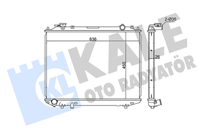 SU RADYATÖRÜ AL/PL/BRZ FORD RANGER 2.5 D 99-02, MAZDA BT-50 2.5 MRZ-CD 4X4 06-15 