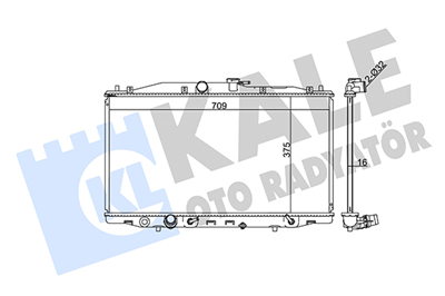 SU RADYATÖRÜ AL/PL/BRZ HONDA ACCORD VII 2.0 4X4 03-08 375x708x16 