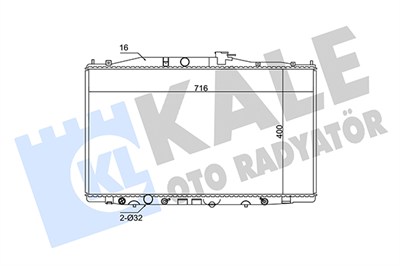 SU RADYATÖRÜ AL/PL/BRZ HONDA ACCORD VII TOURER 2.4 03-08 