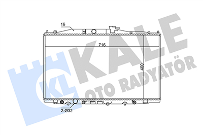 SU RADYATÖRÜ AL/PL/BRZ HONDA ACCORD VII TOURER 2.4 03-08 
