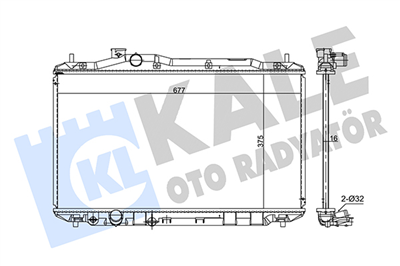 SU RADYATÖRÜ AL/PL/BRZ HONDA CIVIC VIII 375x677x16 