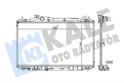 SU RADYATÖRÜ AL/PL/BRZ HONDA CIVIC VIII 375x677x16 