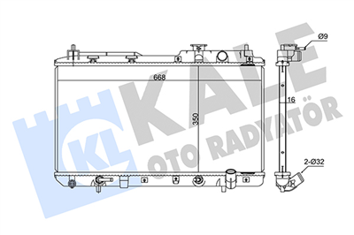 SU RADYATÖRÜ AL/PL/BRZ HONDA CR-V I 350x668x22 