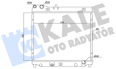 SU RADYATÖRÜ AL/PL/BRZ HONDA JAZZ II 1.2-1.4 02-08 328x378x26 