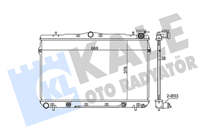 SU RADYATÖRÜ AL/PL/BRZ HYUNDAI COUPE 2.0 16V 96-02, LANTRA II 1.5 12V 96-00, 1.6 I 95-00, 1.6 16V 95-00, 1.8 16V 95-00, 2.0 16V 96-00 