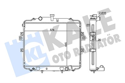 SU RADYATÖRÜ AL/PL/BRZ HYUNDAI H100 2.5 CRDI 04=> 