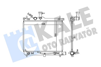 SU RADYATÖRÜ AL/PL/BRZ HYUNDAI I10 1.1 08-13, 1.1 CRDI 08-11 (350x438x16) 
