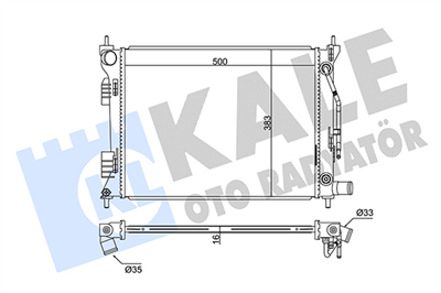 SU RADYATÖRÜ AL/PL/BRZ HYUNDAI I20, KIA RIO III 1.25 CVVT 1.4 08=> 