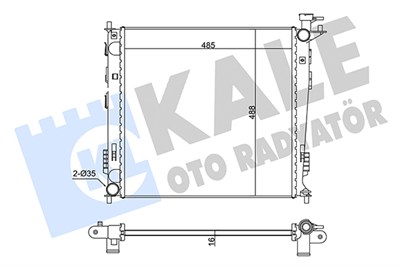 SU RADYATÖRÜ AL/PL/BRZ HYUNDAI IX35 1.7-2.0 CRDI 10=>, 2.0 CRDI 4WD 10=>, KIA SPORTAGE 1.7-2.0 CRDI 10=>, 2.0 CRDI AWD 10=> 