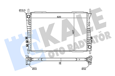SU RADYATÖRÜ AL/PL/BRZ JAGUAR X-TYPE 2.1 V6 02-09, 2.5 V6 4X4 01-09, 3.0 V6 4X4 01-08, 2.0 D 03-09 