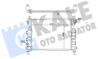 SU RADYATÖRÜ AL/PL/BRZ LAND ROVER FREELANDER2.0 TD4, 1.8-2.5I 97=>612x458x32
