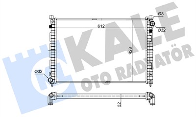 SU RADYATÖRÜ AL/PL/BRZ LAND ROVER FREELANDER 1.8 16V 4X4 98-06, 1.8 I 16V 4X4 98-00 (612x428x32) 