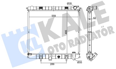SU RADYATÖRÜ AL/PL/BRZ LAND ROVER RANGE ROVER II 4.0 4X4 95-02, 4.6 4X4 98-02 (495x558x42) 